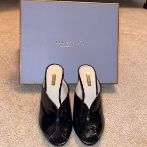Black/Gold Louise et Cie mules size 7.5